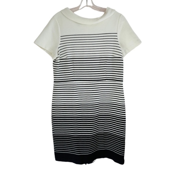 Talbots Striped Ottoman Sheath Dress Size 14 - Picture 2 of 6